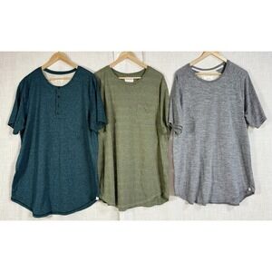 On the Byas Men's XL Longer Length Short Sleeve‎ T-Shirt Tee Shirt lot of 3